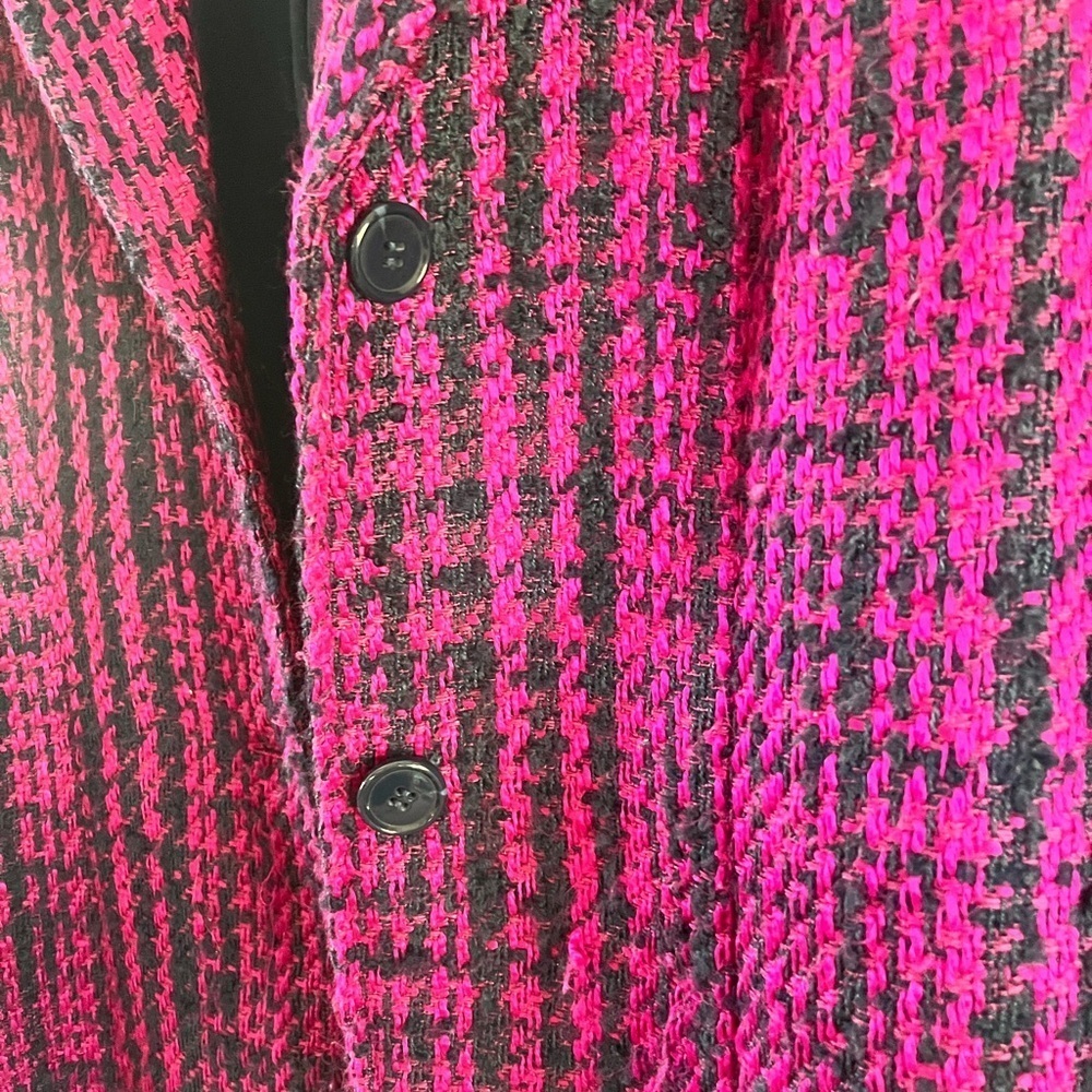 Women’s Pink and Black Tweed Jacket coldwater creek size 10 - Picture 2 of 5